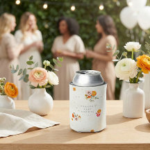 Boho Orange Cottagecore Florales Babyshower-Name