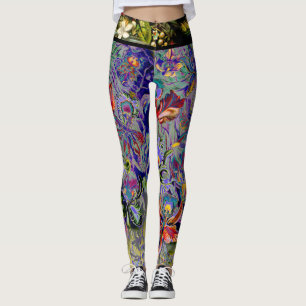 Boho Orchideen-Blume Leggings