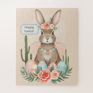 Boho-Osterhase Whimsical Pastell Puzzle