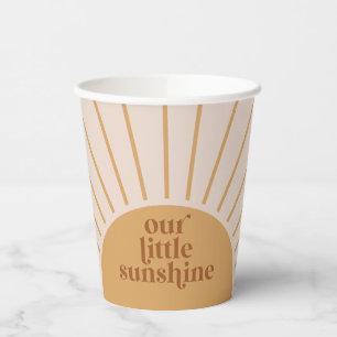 Boho Our Little Sunshine Geburtstag Pappbecher