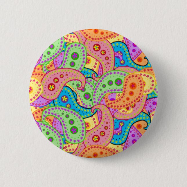 Boho Paisley Button (Vorderseite)