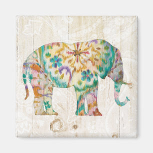 Boho Paisley Elefant I Magnet