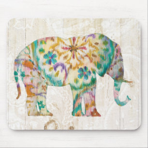 Boho Paisley Elefant I Mousepad