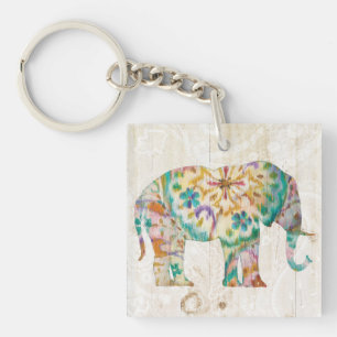 Boho Paisley Elefant I Schlüsselanhänger