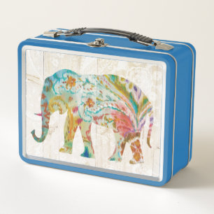 Boho Paisley Elefant II Metall Lunch Box