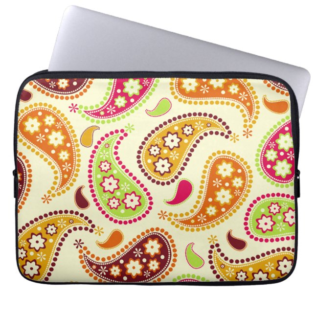 Boho Paisley Elektronik-Tasche Laptopschutzhülle (Vorderseite)