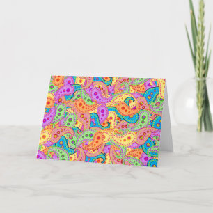 Boho Paisley Feiertagskarte