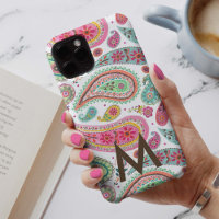 Boho Paisley Multicolor mädchenhaft monogramm