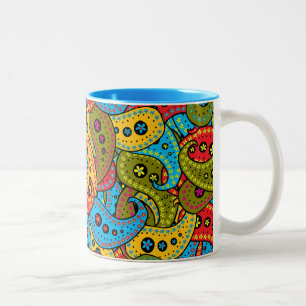 Boho Paisley Zweifarbige Tasse
