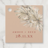 Boho Palm Foliage Terracotta Blush Modern Arch Fav