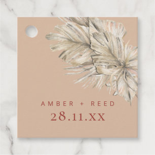 Boho Palm Foliage Terracotta Blush Modern Arch Fav Geschenkanhänger