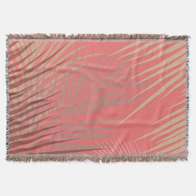 Boho Palm Pattern Decke (Vorderseite)