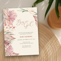 Boho Palm Tropical Foliage Gender Reveal