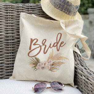 Boho Pampas Floral Bride Tragetasche