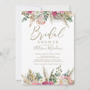 Boho Pampas Floral Wüste Bridal Dusche Einladung