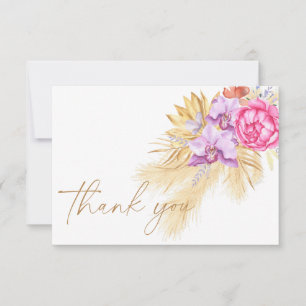 Boho Pampas Gras - Babyparty Danke