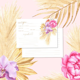 Boho Pampas Gras Blumenkochkarte