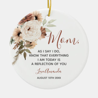 Boho pampas Gras Blumenmutter der Braut Keramik Ornament