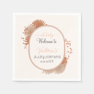 Boho pampas gras-neutral Creme Arch liefert Serviette