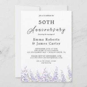 Boho Pampas Grass 50. Hochzeitstag Einladung
