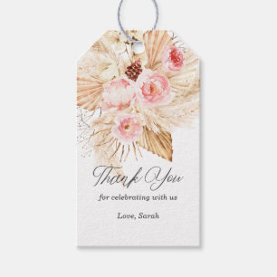 Boho Pampas Grass Aquarell Floral Baby Dusche Geschenkanhänger