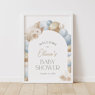 Boho Pampas Grass Arch Baby Dusche Begrüßungszeich Poster