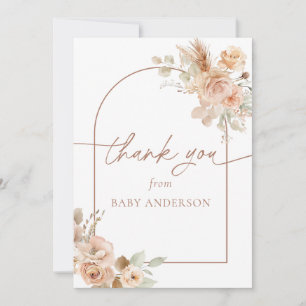 Boho Pampas Grass Baby Dusche Vielen Dank Dankeskarte