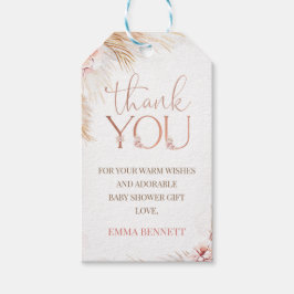 Boho Pampas Grass Baby Dusche Vielen Dank Geschenkanhänger