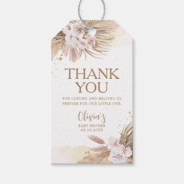 Boho Pampas Grass Baby Dusche Vielen Dank Geschenkanhänger