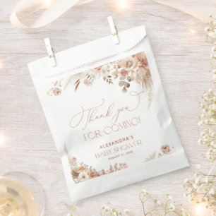 Boho Pampas Grass Baby Dusche Vielen Dank Geschenktütchen