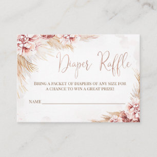 Boho Pampas Grass Baby Dusche Windel Raffelee Beil Begleitkarte