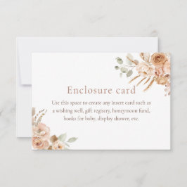 Boho Pampas Grass Babydusche Umschließkarte Einladung