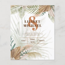 BOHO Pampas Grass Beige Grüne Terracotta Hochzeit