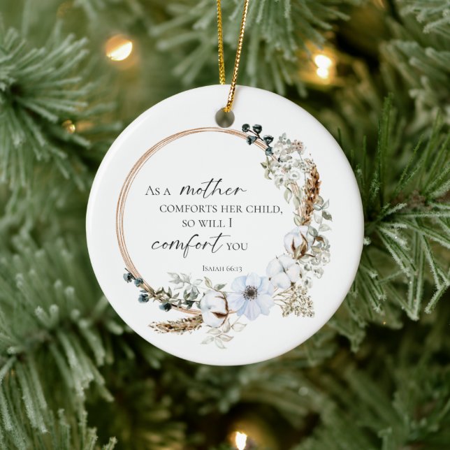 Boho Pampas Grass Bible Verse Gottes Schrift Blume Keramik Ornament (Baum)