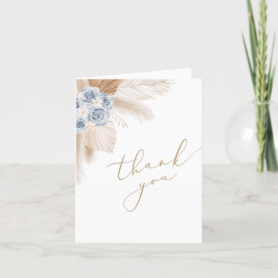 Boho Pampas Grass Boy Baby Shower Dankeskarte