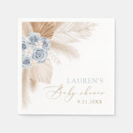 Boho Pampas Grass Boy Babydusche Napkins Serviette