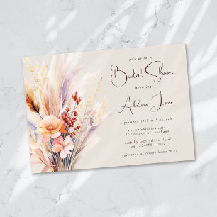 Boho Pampas Grass Brautparty Einladung