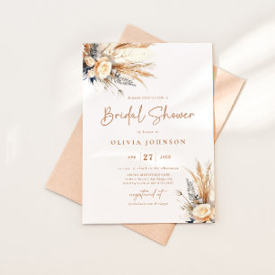 Boho Pampas Grass Brautparty Einladung