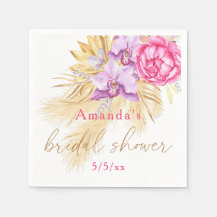 Boho pampas grass - Brautparty Serviette