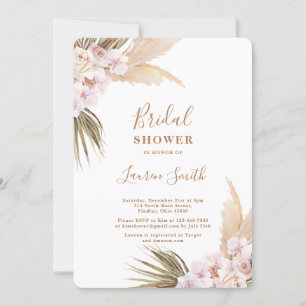 Boho pampas Grass Bridal Dusche Einladung