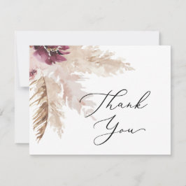 Boho Pampas Grass Dankeschön Karte