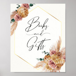 Boho Pampas Grass Driving Bouquet Books and Gifts  Poster