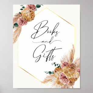 Boho Pampas Grass Driving Bouquet Books and Gifts  Poster