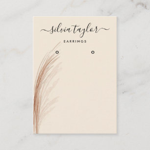 Boho Pampas Grass earth Tones Terracotta Minimal Visitenkarte