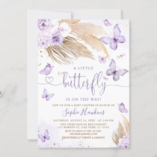 Boho Pampas Grass eine kleine Schmetterlingswaage Einladung