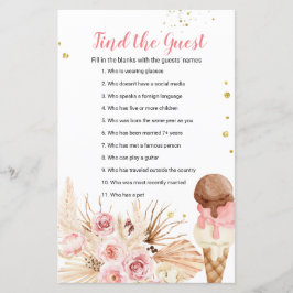 Boho Pampas Grass Eis Finden Sie das Gast Spiel