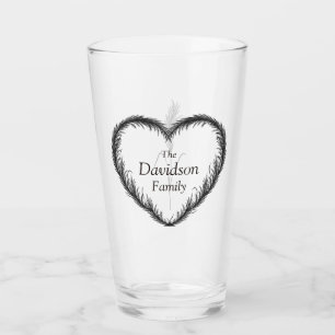 Boho Pampas Grass Familie Name Pint Glass Glas