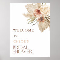 Boho Pampas Grass Floral Brautparty Willkommen
