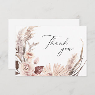 Boho Pampas Grass Floral getrocknete Blume Hochzei Dankeskarte