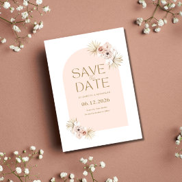 Boho Pampas Grass Foto Wedding Save The Date